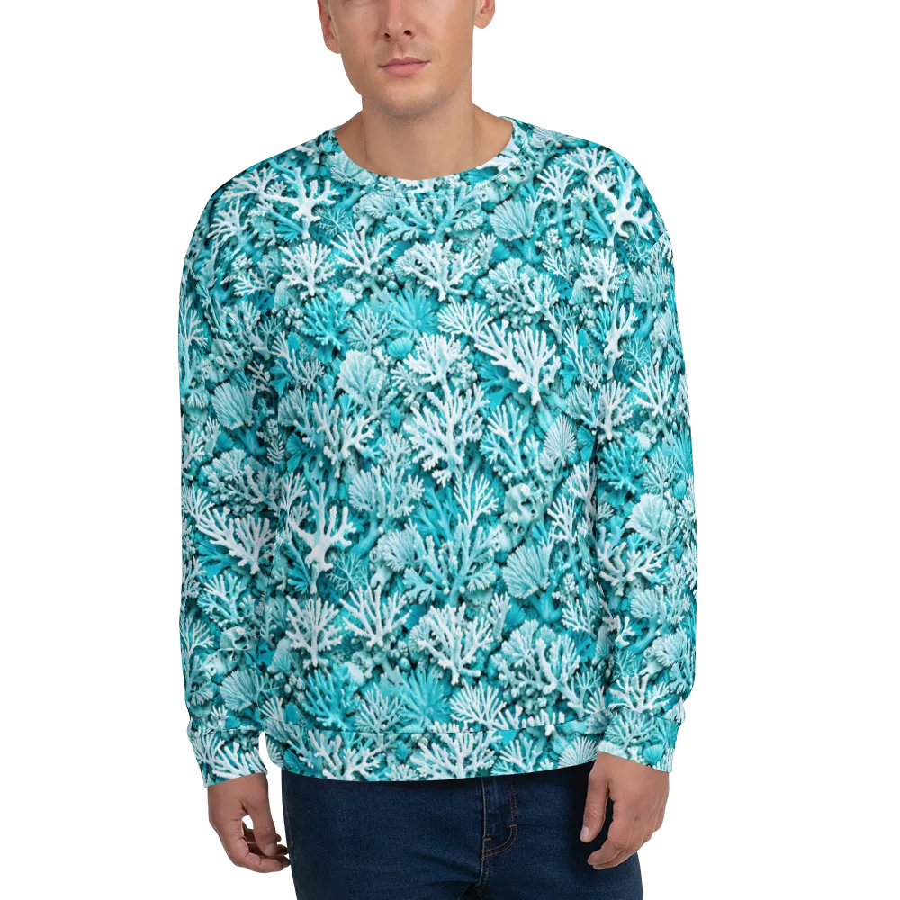 Aqua Garden on Sweatshirt — Front