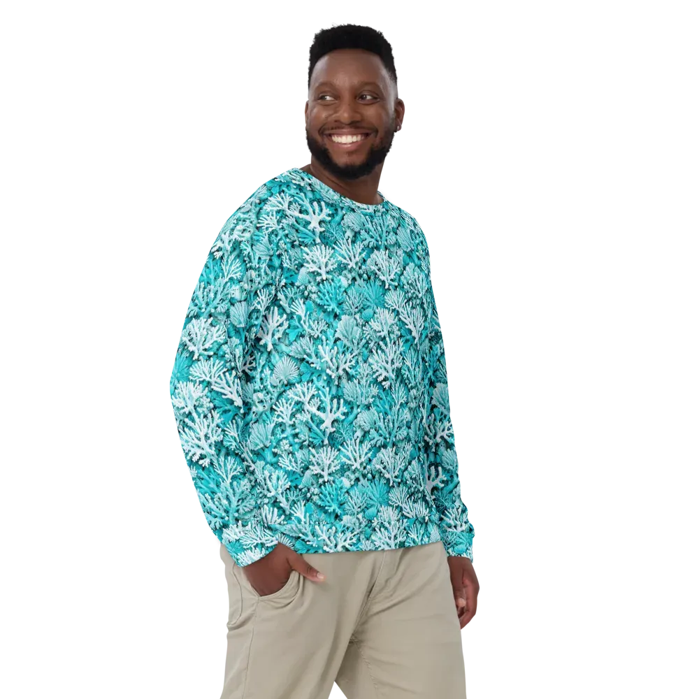 Aqua Garden on Sweatshirt — Front