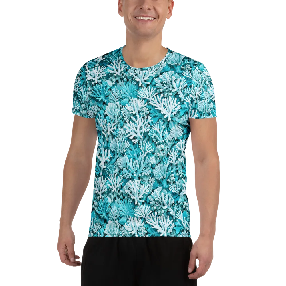 Aqua Garden on Men's Athletic T-Shirt — Front
