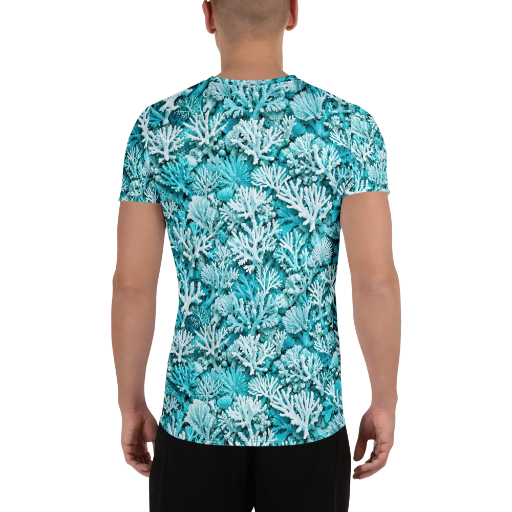 Aqua Garden on Men's Athletic T-Shirt — Back