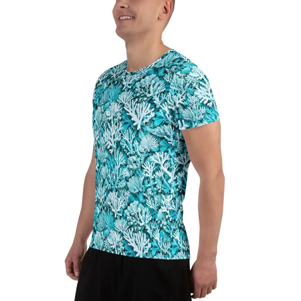 Aqua Garden on Men's Athletic T-Shirt — Left