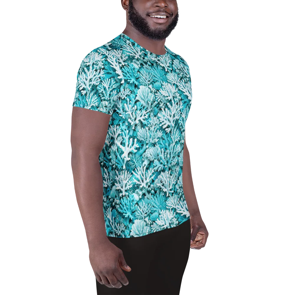 Aqua Garden on Men's Athletic T-Shirt — Right