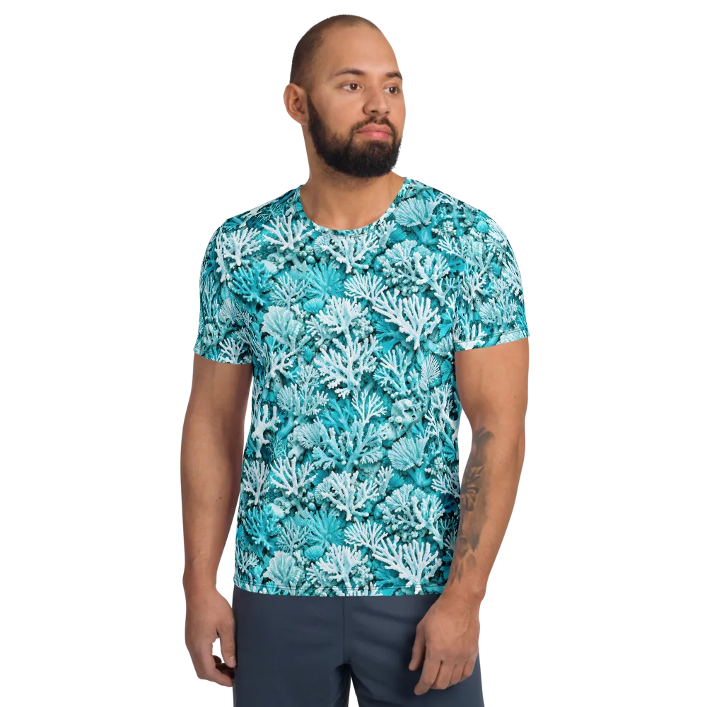 Aqua Garden on Men's Athletic T-Shirt — Front