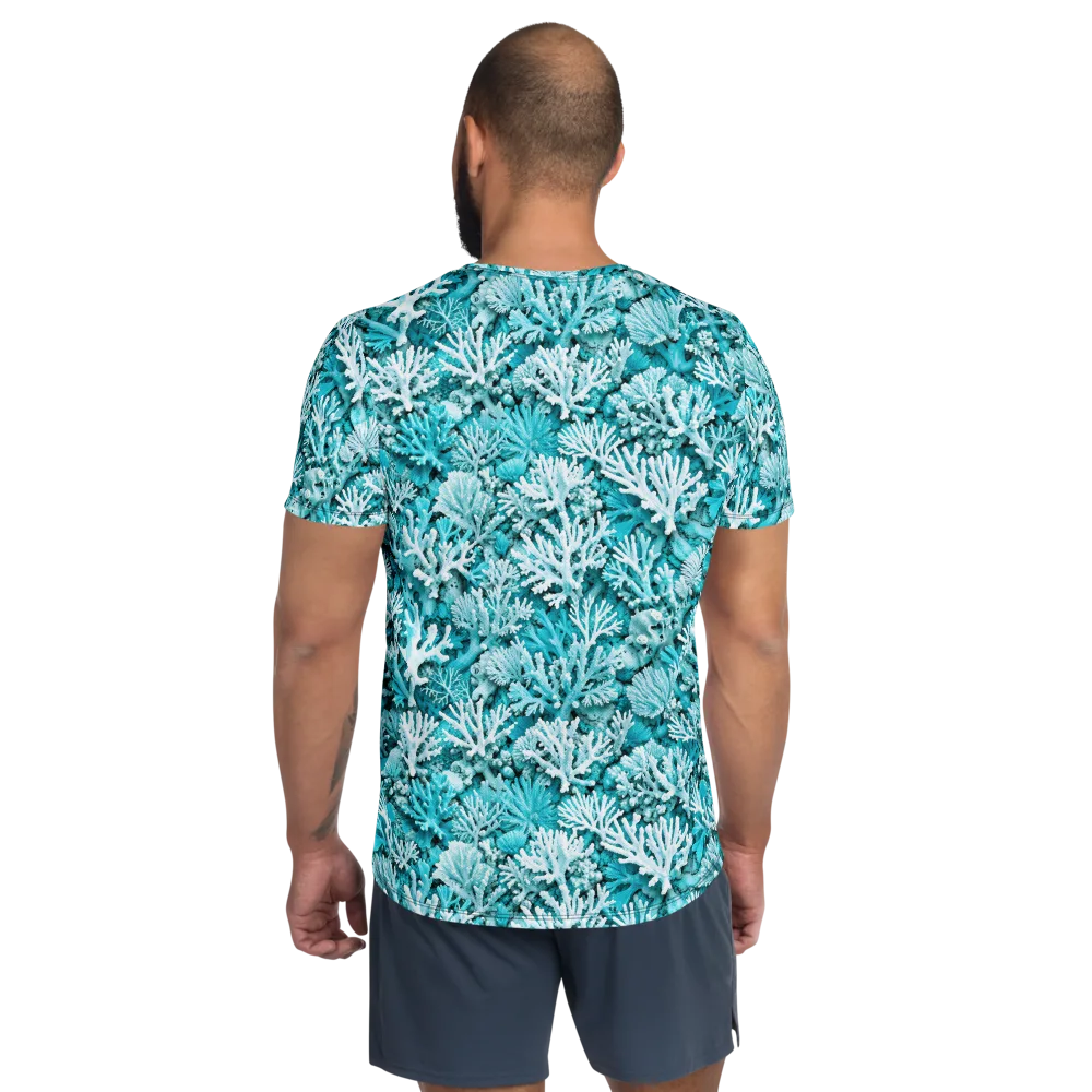 Aqua Garden on Men's Athletic T-Shirt — Back