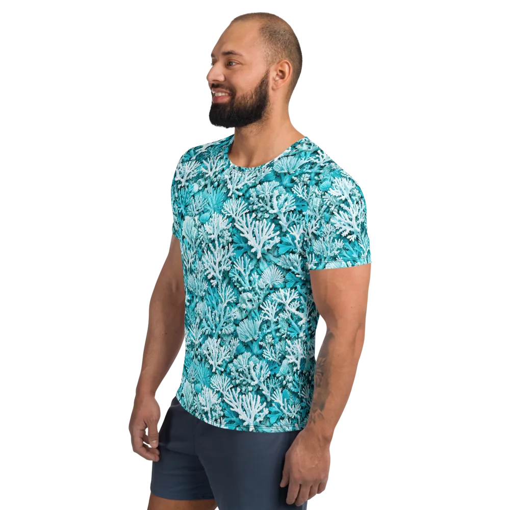 Aqua Garden on Men's Athletic T-Shirt — Left