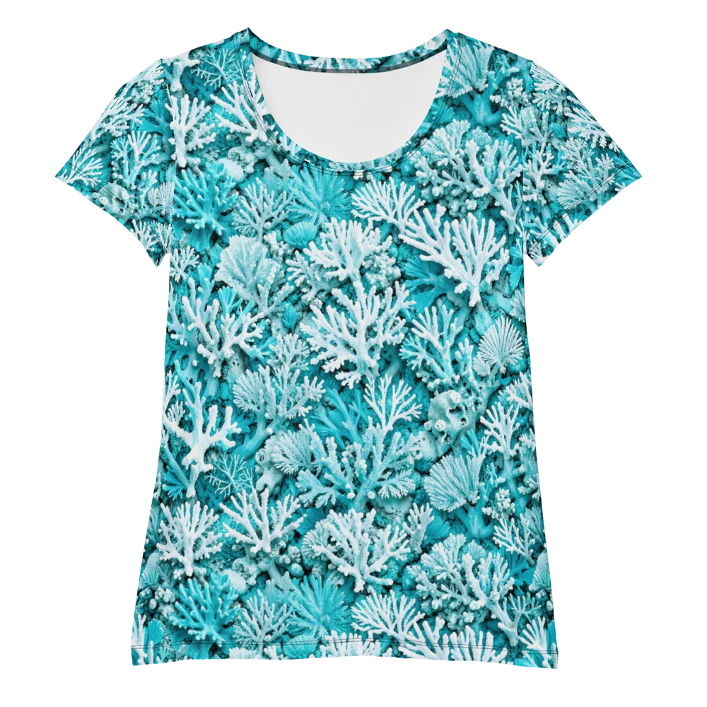 Aqua Garden on Women's Athletic T-Shirt — Front