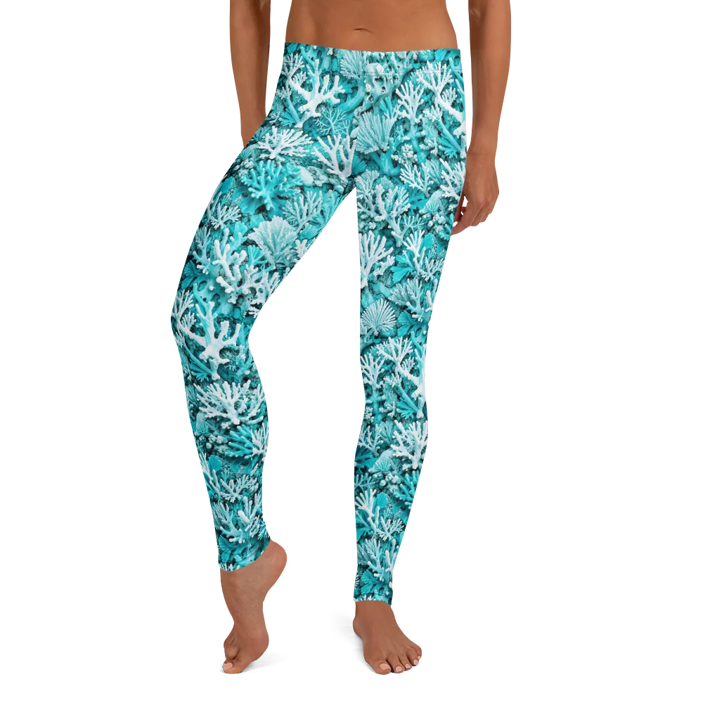 Aqua Garden on Leggings — Front