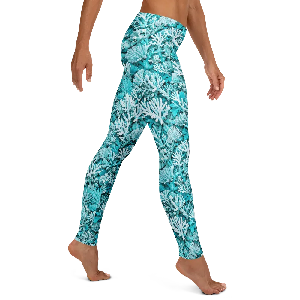 Aqua Garden on Leggings — Right
