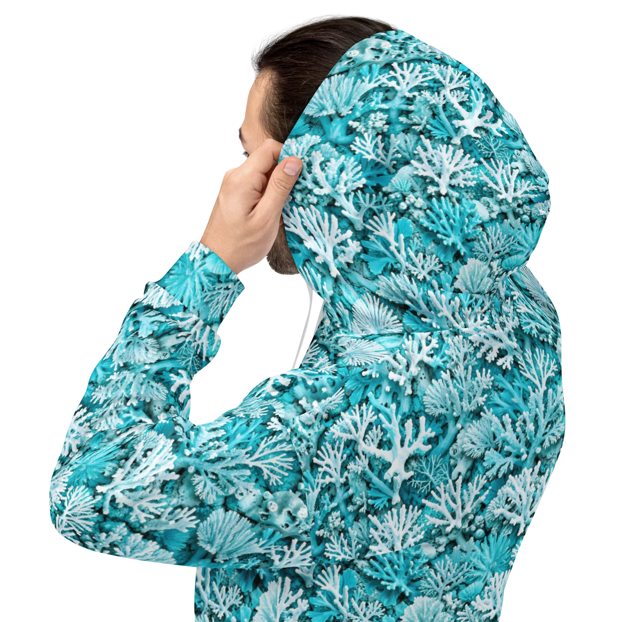Aqua Garden on Hoodie — Back
