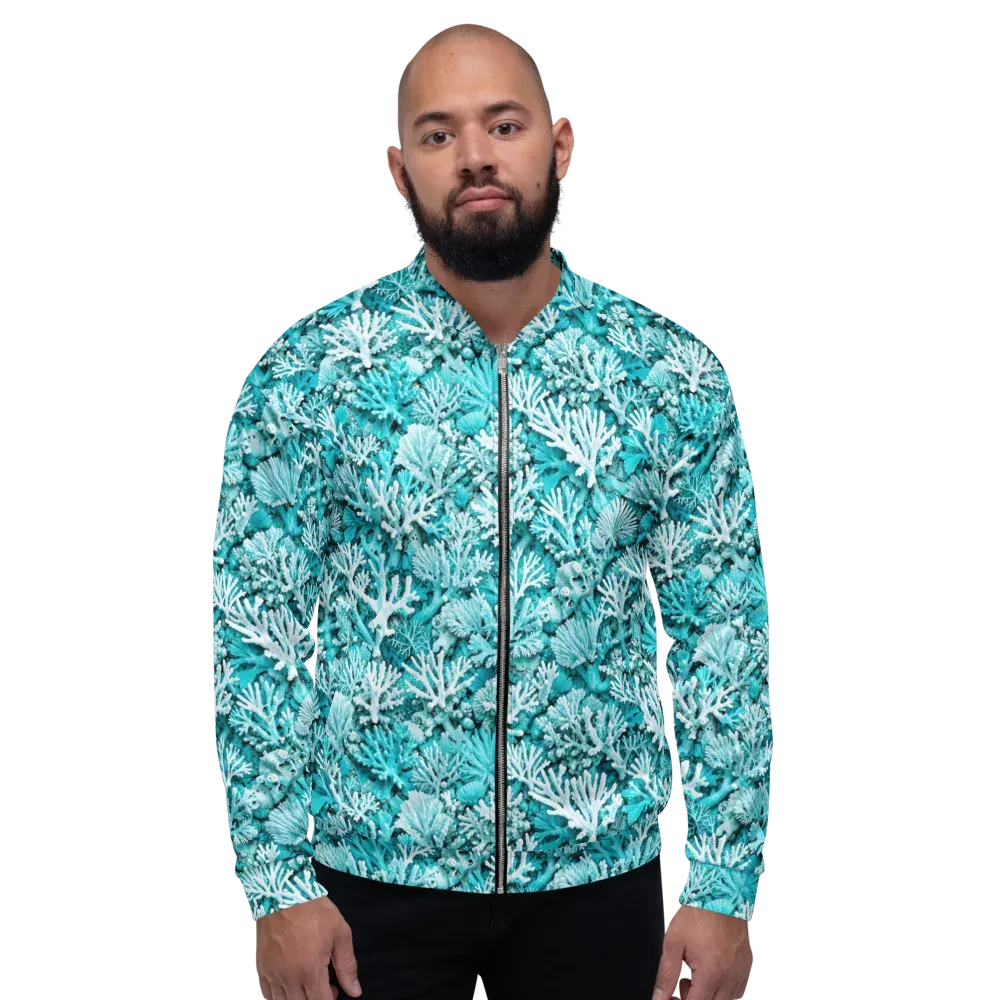 Aqua Garden on Bomber Jacket — Front