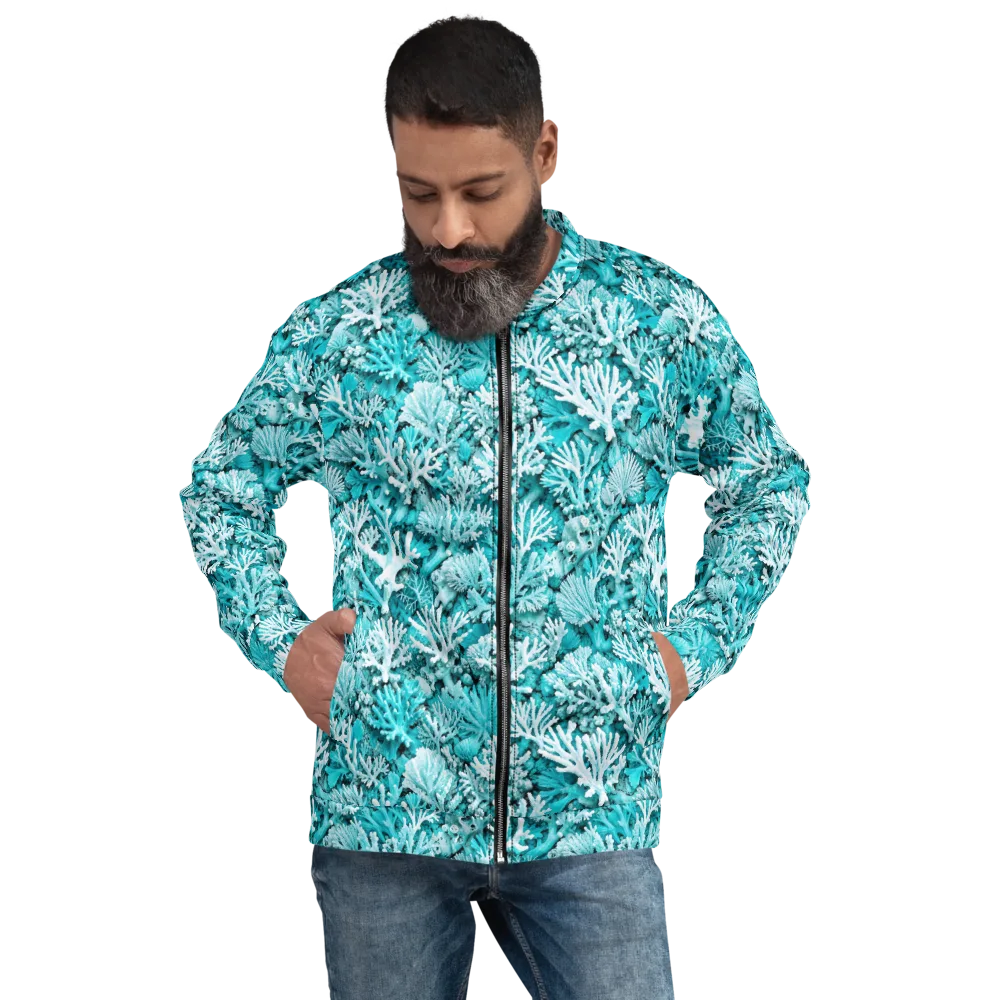 Aqua Garden on Bomber Jacket — Front