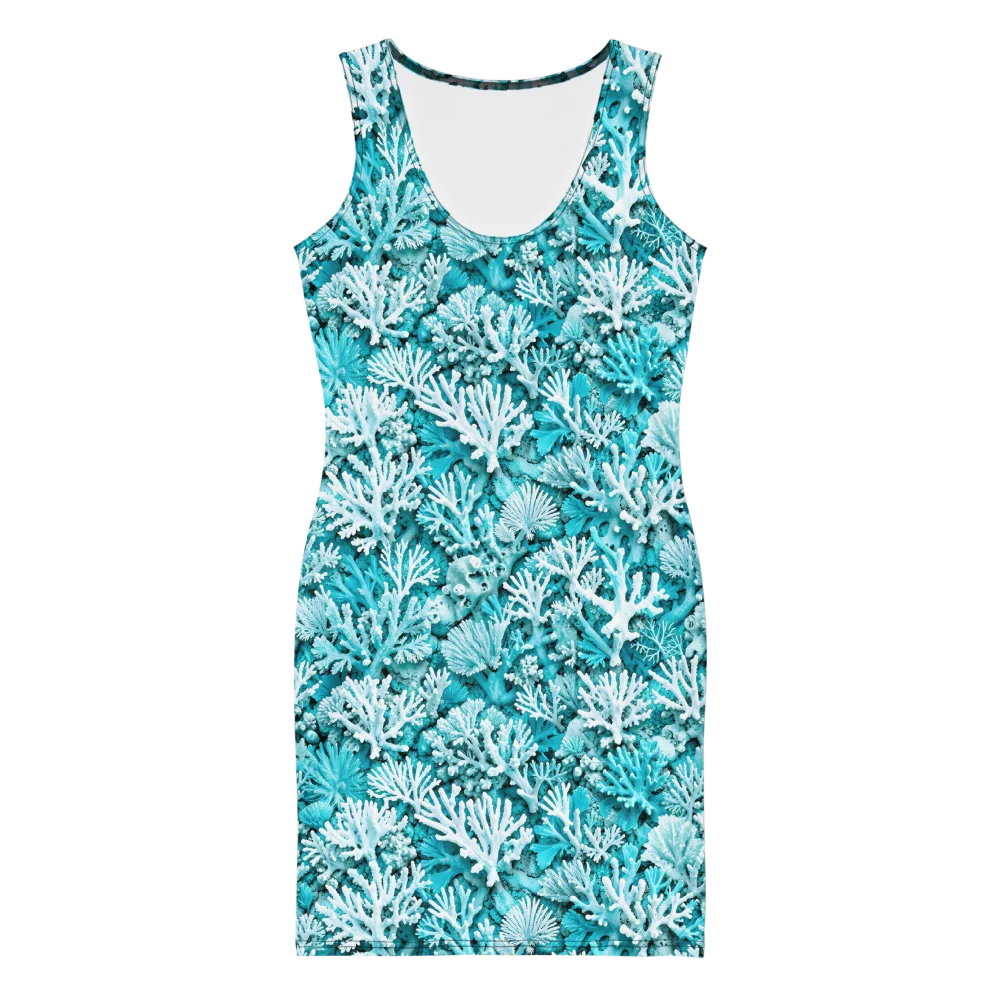 Aqua Garden on Bodycon Dress — Front