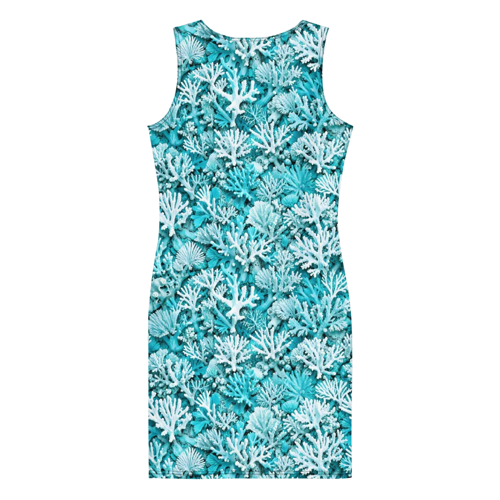 Aqua Garden on Bodycon Dress — Back