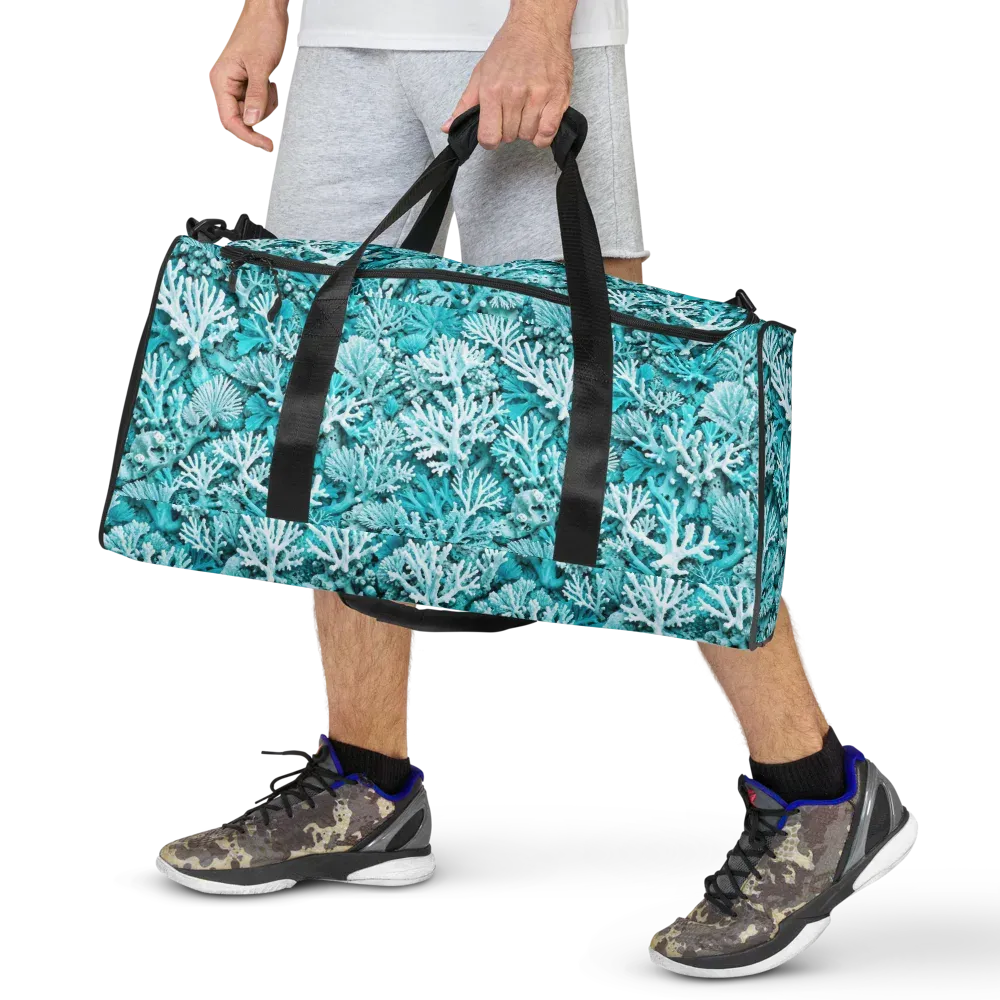 Aqua Garden on Duffle Bag — Front