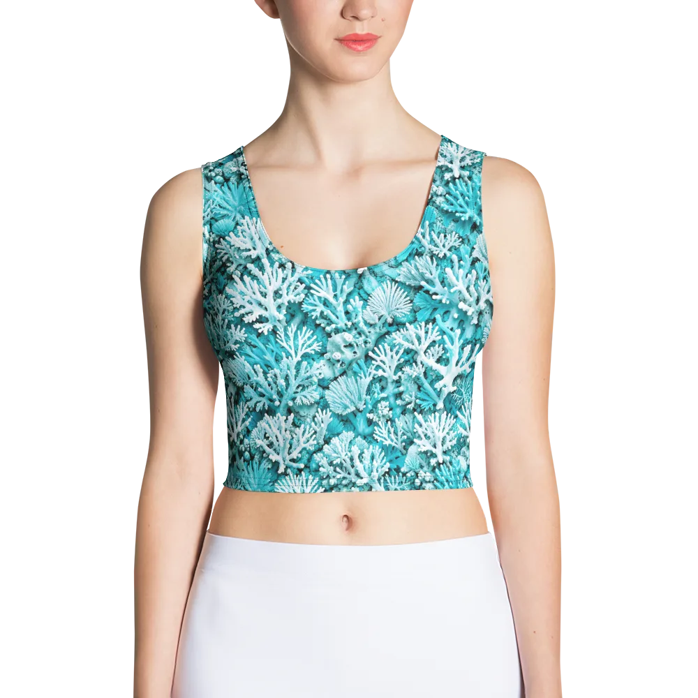 Aqua Garden on Crop Top — Front