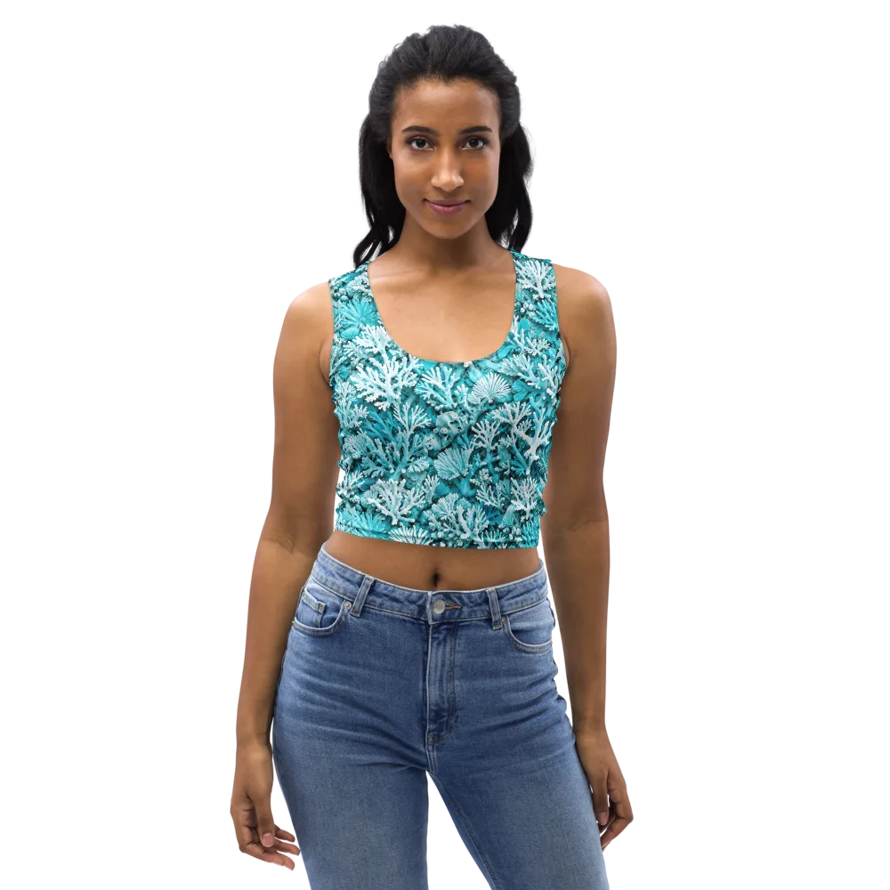 Aqua Garden on Crop Top — Front