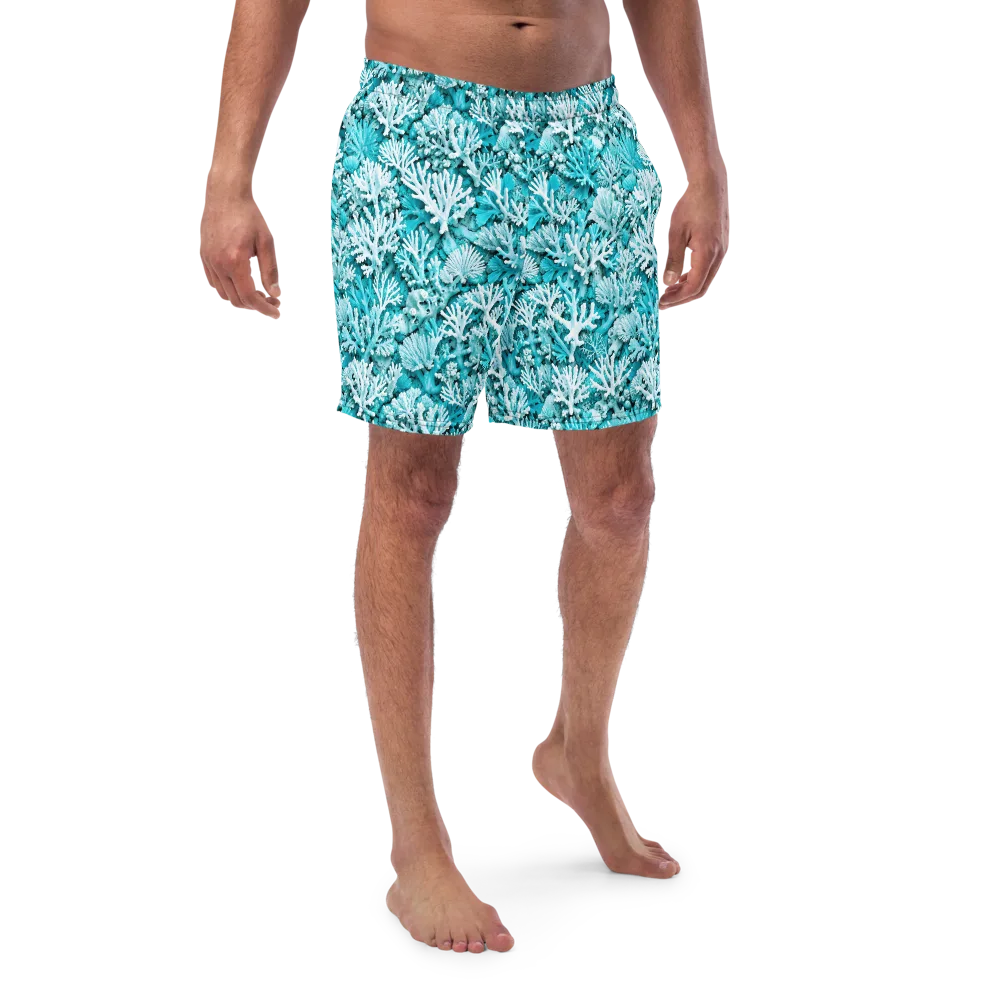Aqua Garden on Swim Trunks — Front