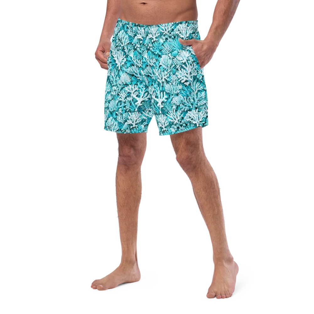 Aqua Garden on Swim Trunks — Left Front