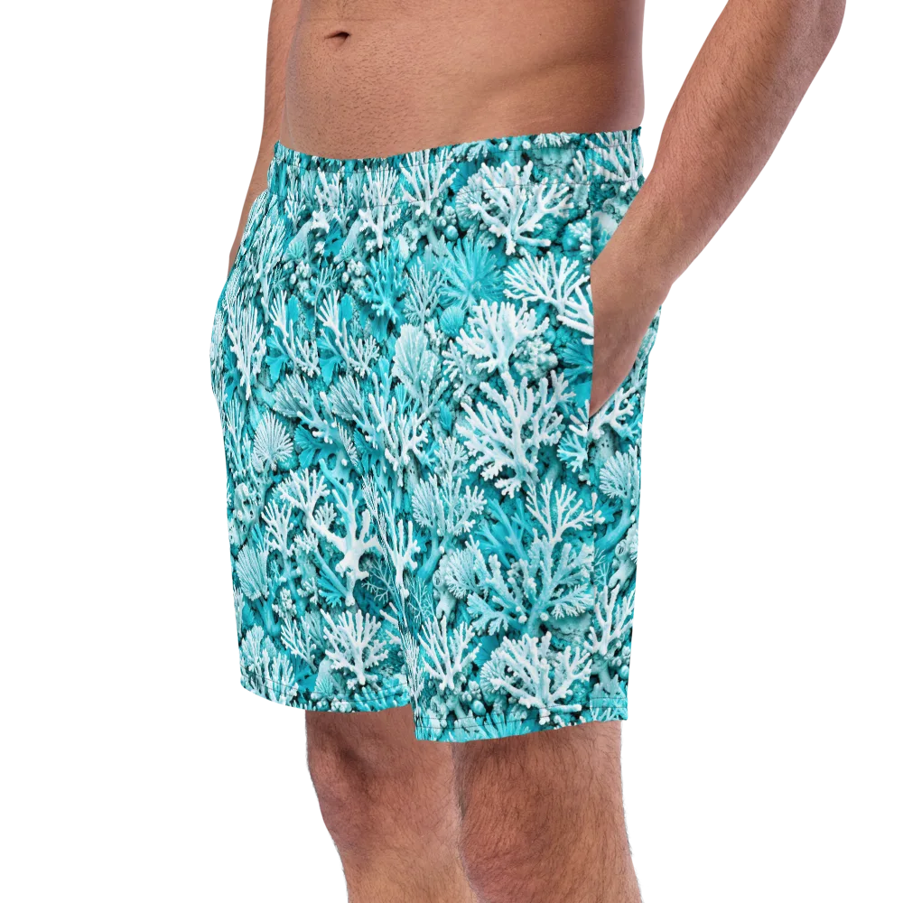 Aqua Garden on Swim Trunks — Left Front