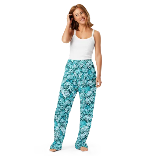 Aqua Garden on a Women's Pajama Pants