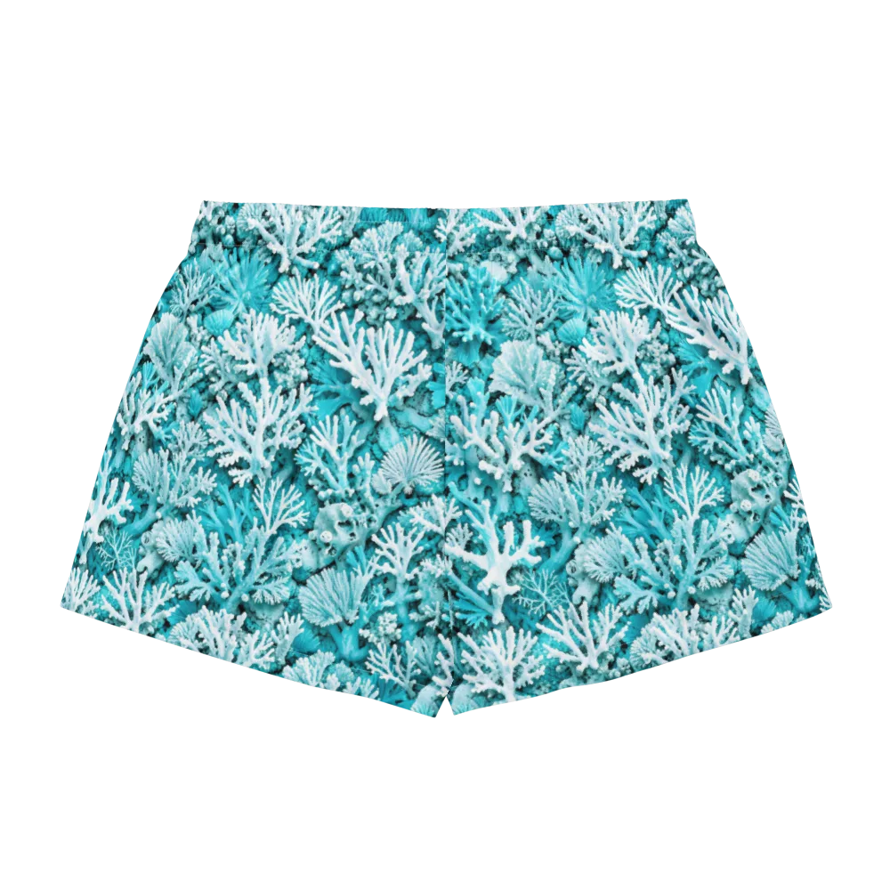 Aqua Garden on Women's Pajama Shorts — Back