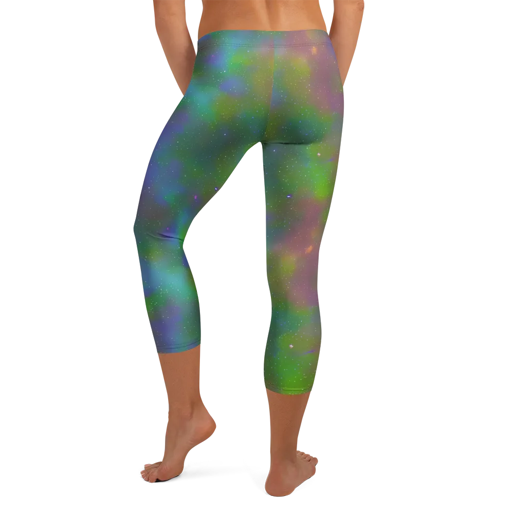 Stardust Reverie on Capri Leggings — Back