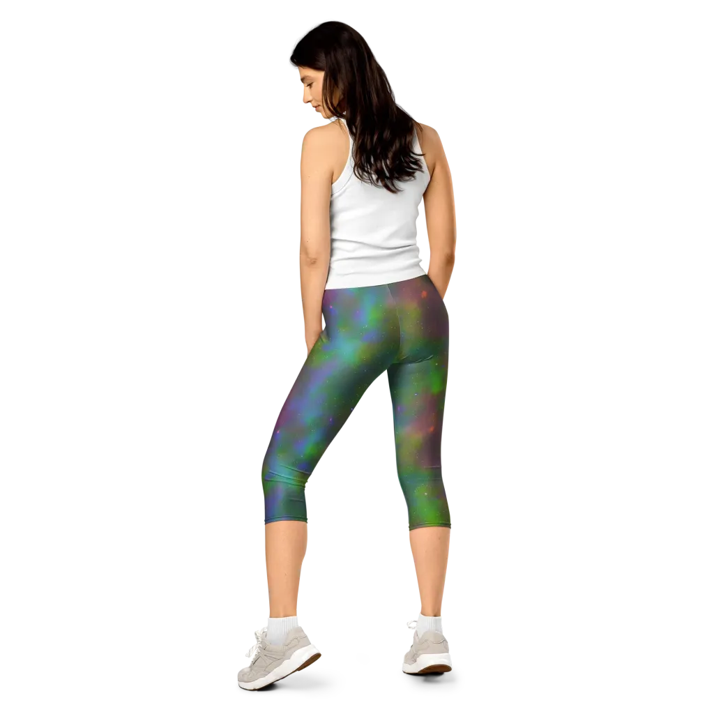 Stardust Reverie on Capri Leggings — Back