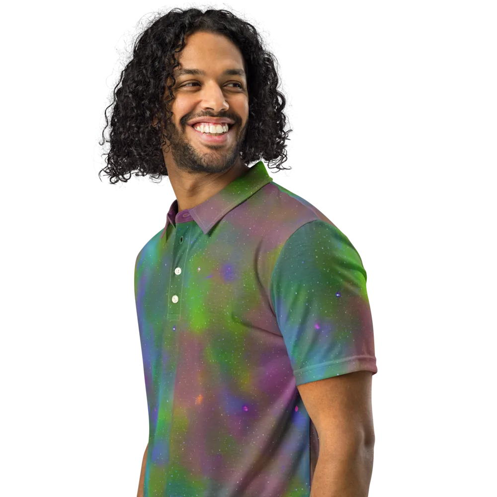 Stardust Reverie on Men's Slim Fit Polo Shirt — Left Front
