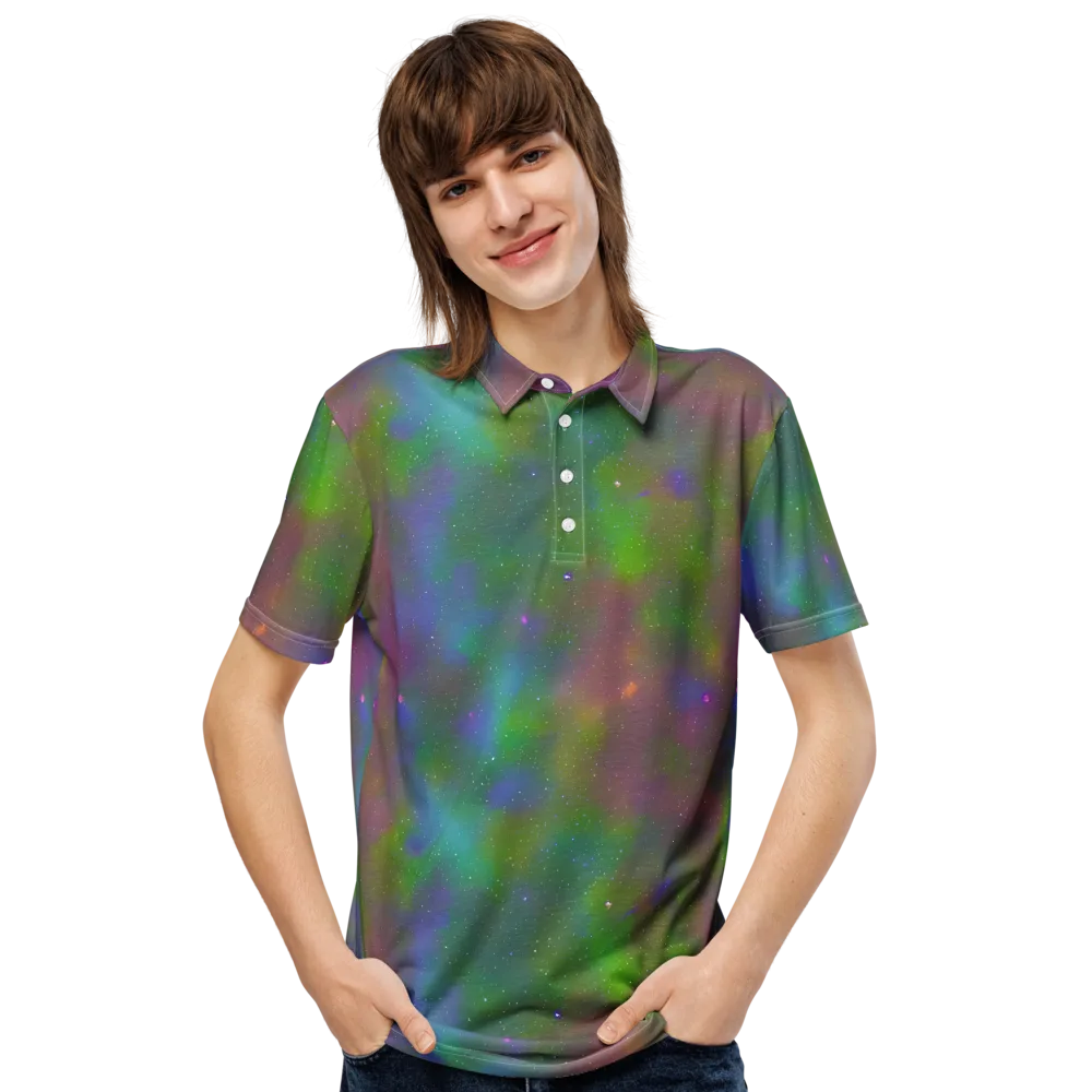 Stardust Reverie on Men's Slim Fit Polo Shirt — Front