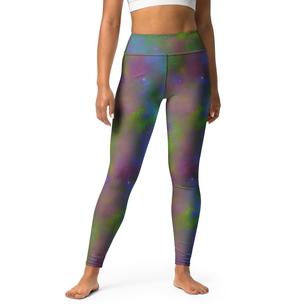 Stardust Reverie on Yoga Leggings — Front
