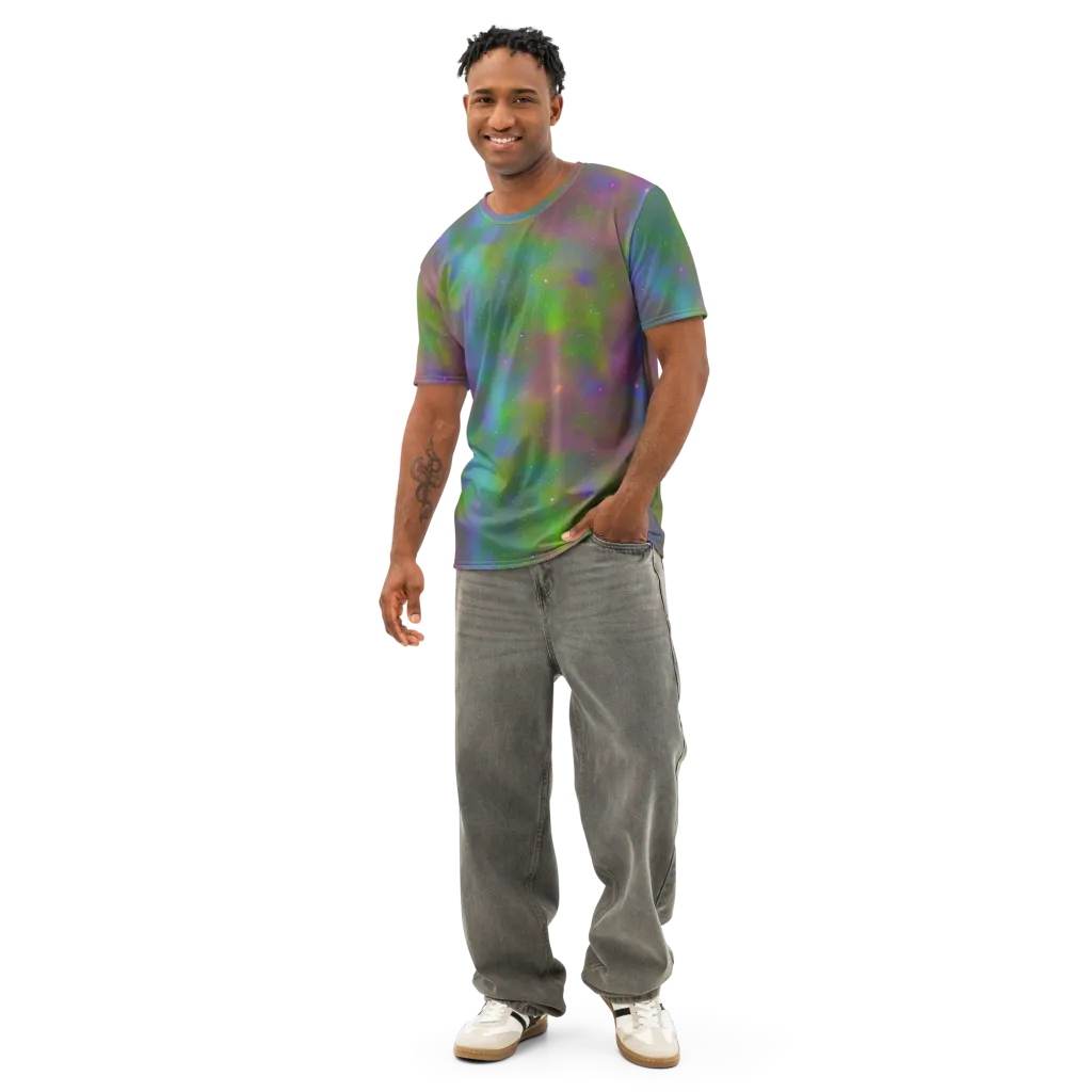 Stardust Reverie on Men's Cotton Crew Neck T-Shirt — Front