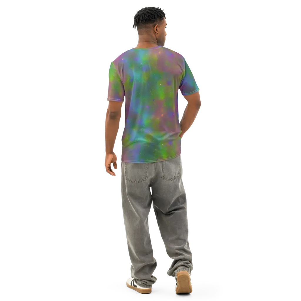 Stardust Reverie on Men's Cotton Crew Neck T-Shirt — Back