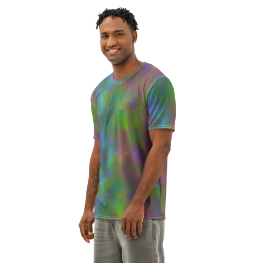Stardust Reverie on a Men's Cotton Crew Neck T-Shirt