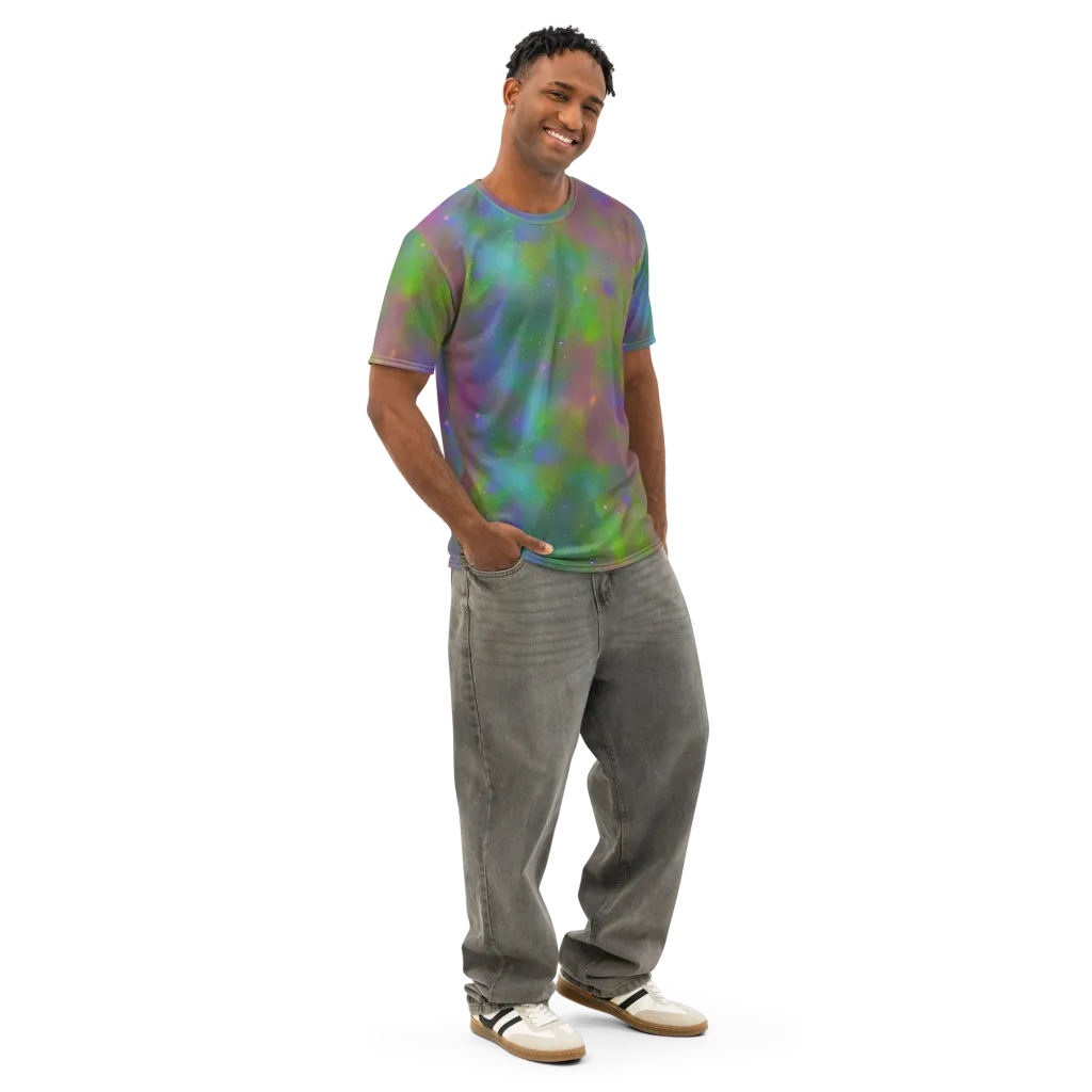 Stardust Reverie on Men's Cotton Crew Neck T-Shirt — Right Front