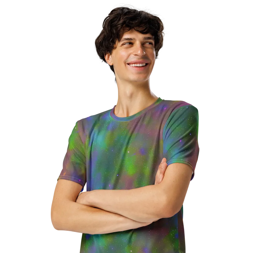 Stardust Reverie on Men's Crew Neck T-Shirt — Left Front