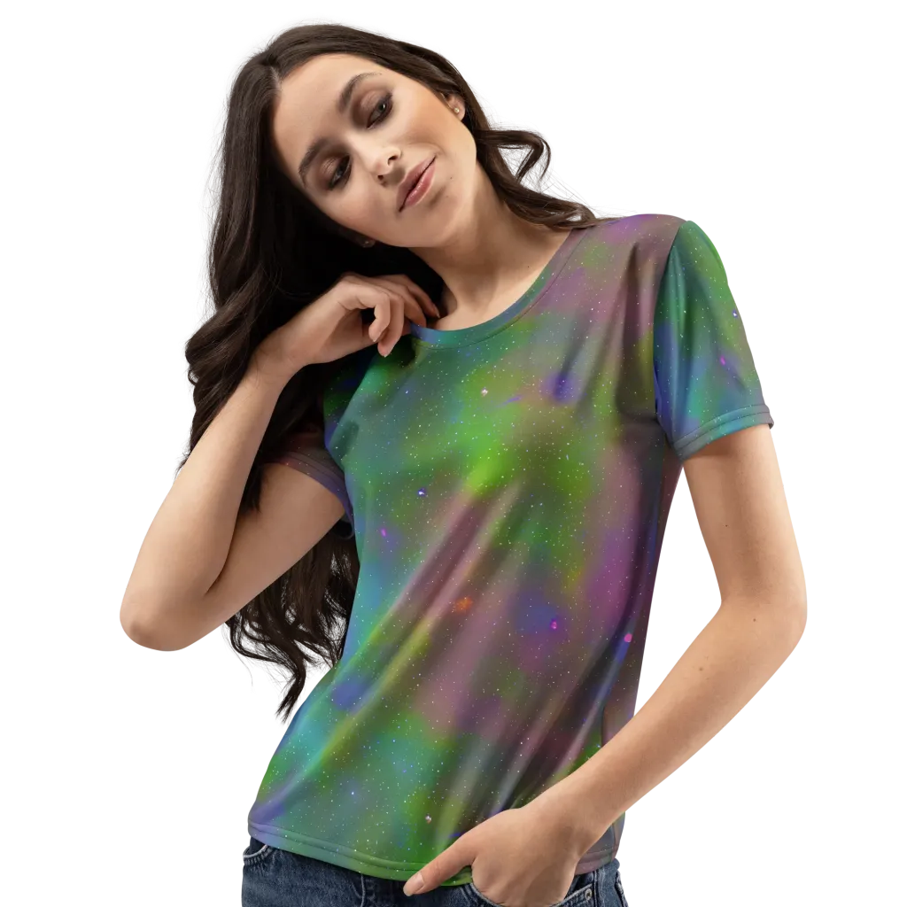 Stardust Reverie on Women's Crew Neck T-Shirt — Left Front