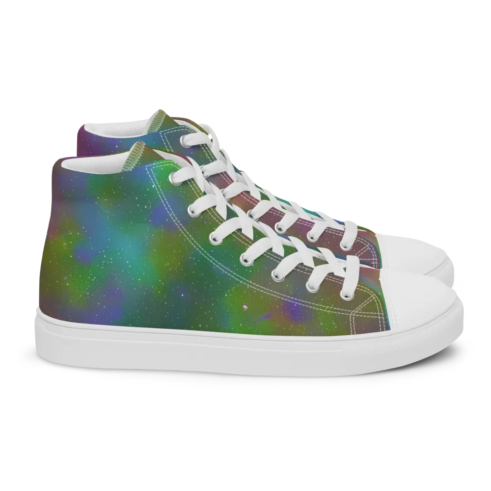 Stardust Reverie on Women's High Top Canvas Shoes — Right
