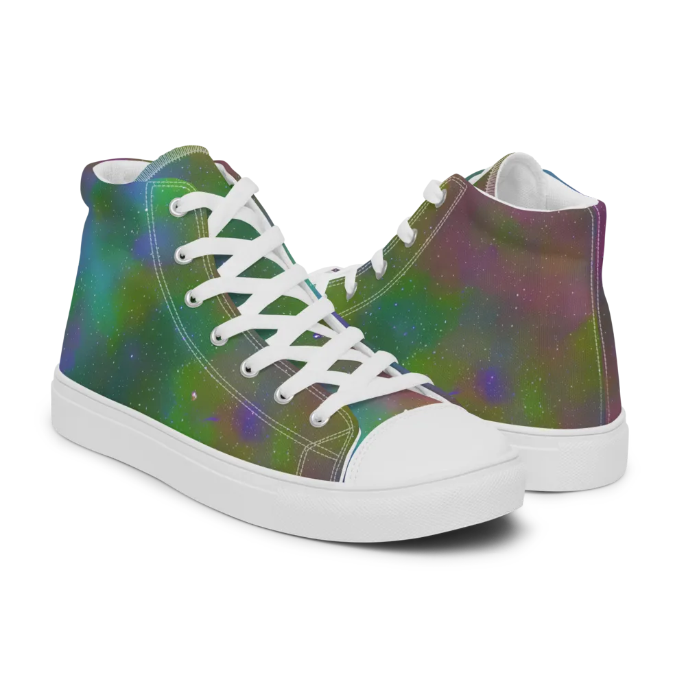 Stardust Reverie on Women's High Top Canvas Shoes — Right