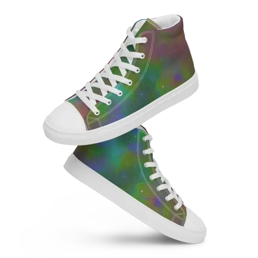 Stardust Reverie on a Women's High Top Canvas Shoes