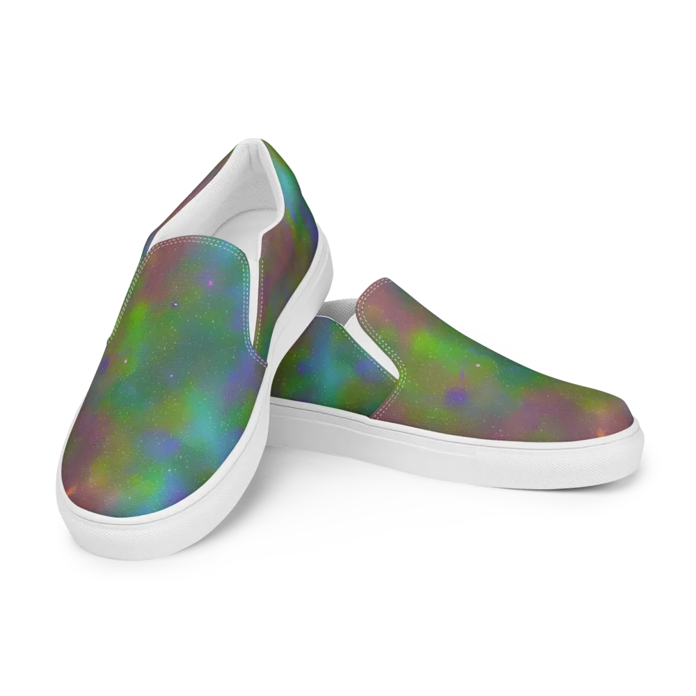 Stardust Reverie on Men's Slip-On Canvas Shoes — Left Front
