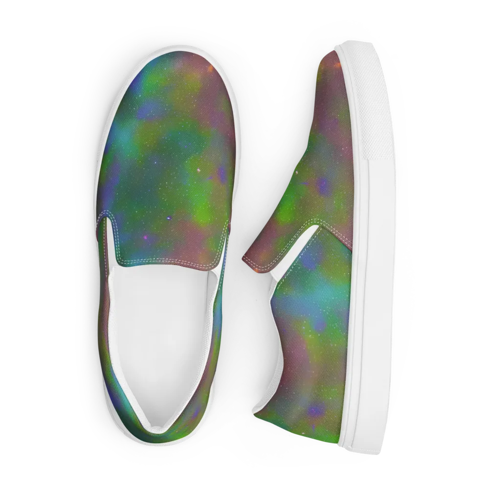 Stardust Reverie on Men's Slip-On Canvas Shoes — Front