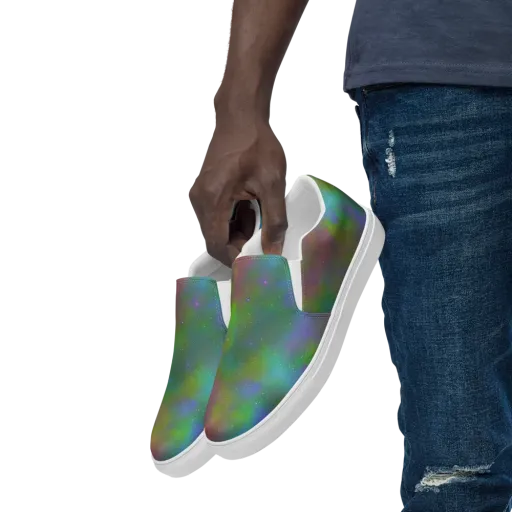 Stardust Reverie on a Men's Slip-On Canvas Shoes