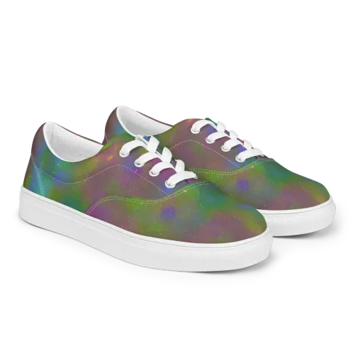 Stardust Reverie on a Men's Lace-Up Canvas Shoes
