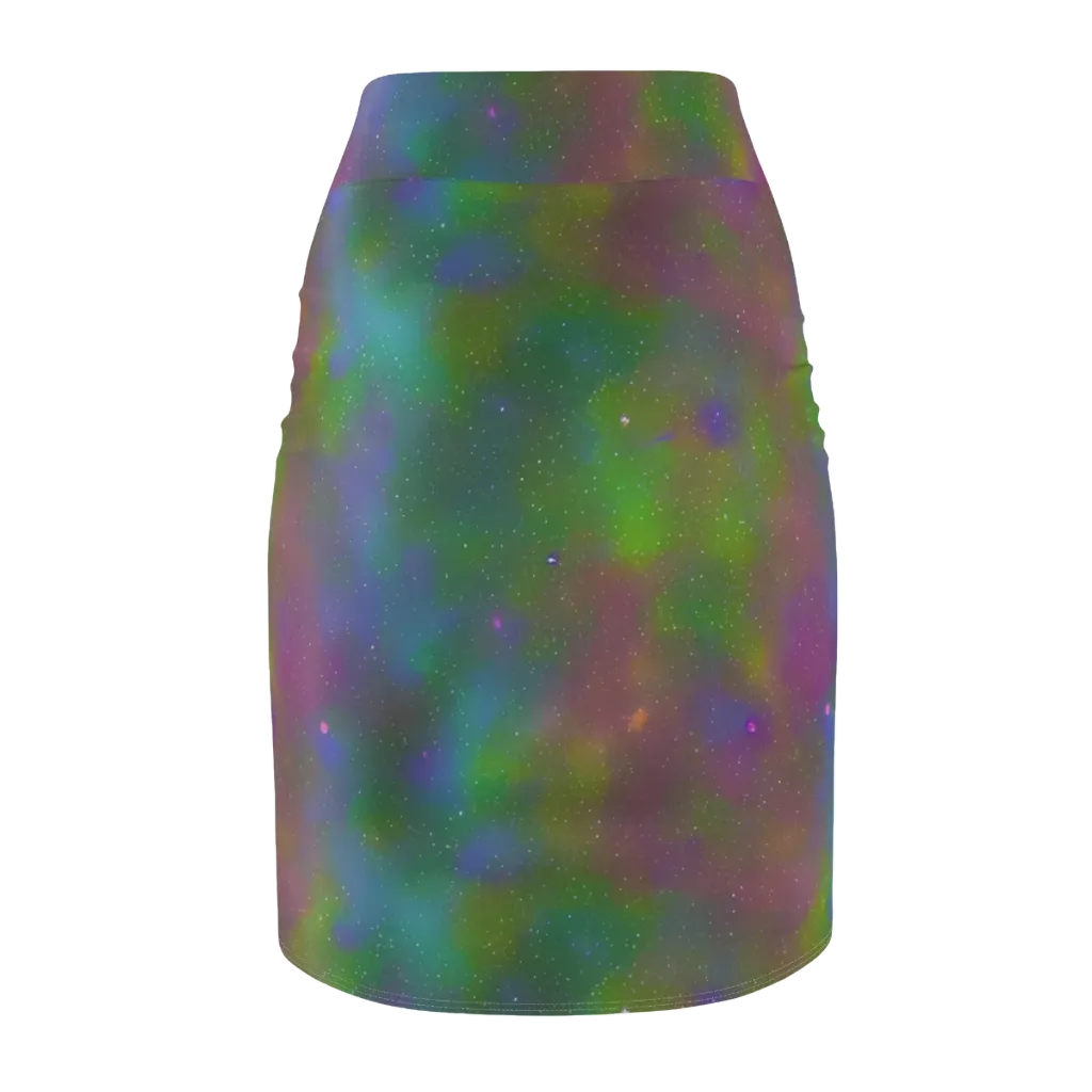 Stardust Reverie on Pencil Skirt — Back