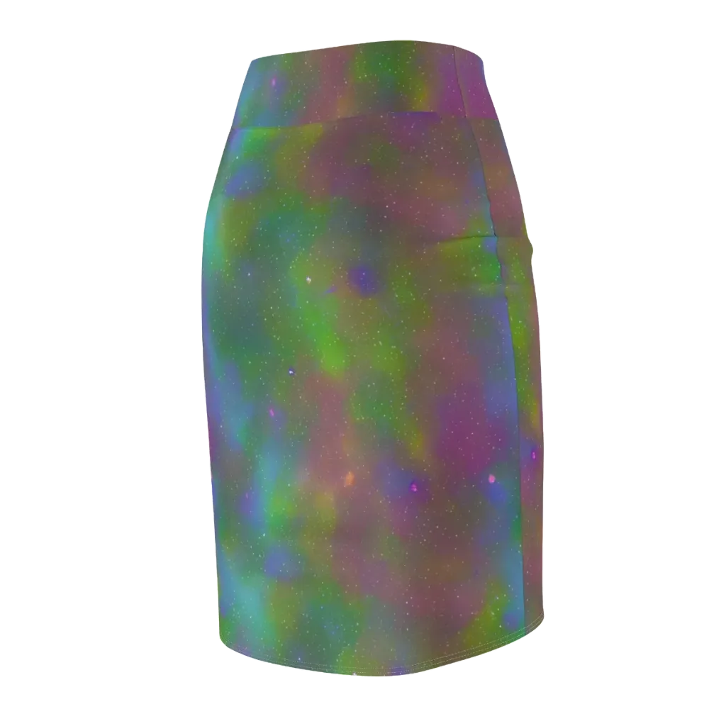 Stardust Reverie on Pencil Skirt — Back Side