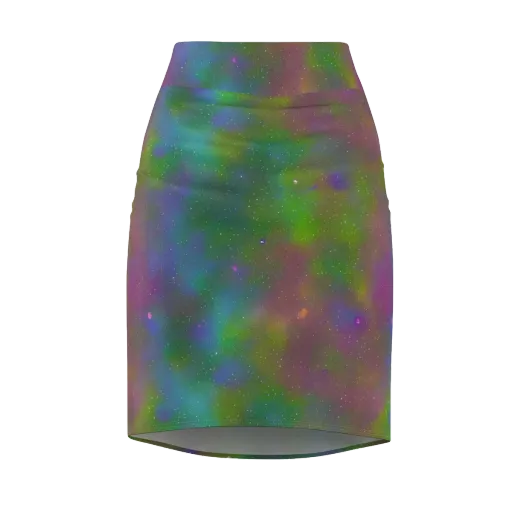 Stardust Reverie on a Pencil Skirt