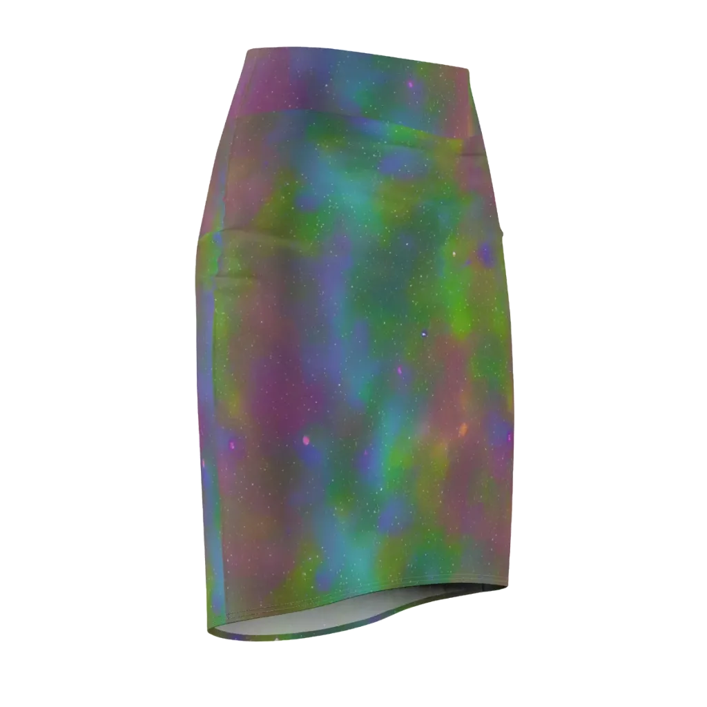Stardust Reverie on Pencil Skirt — Front Side