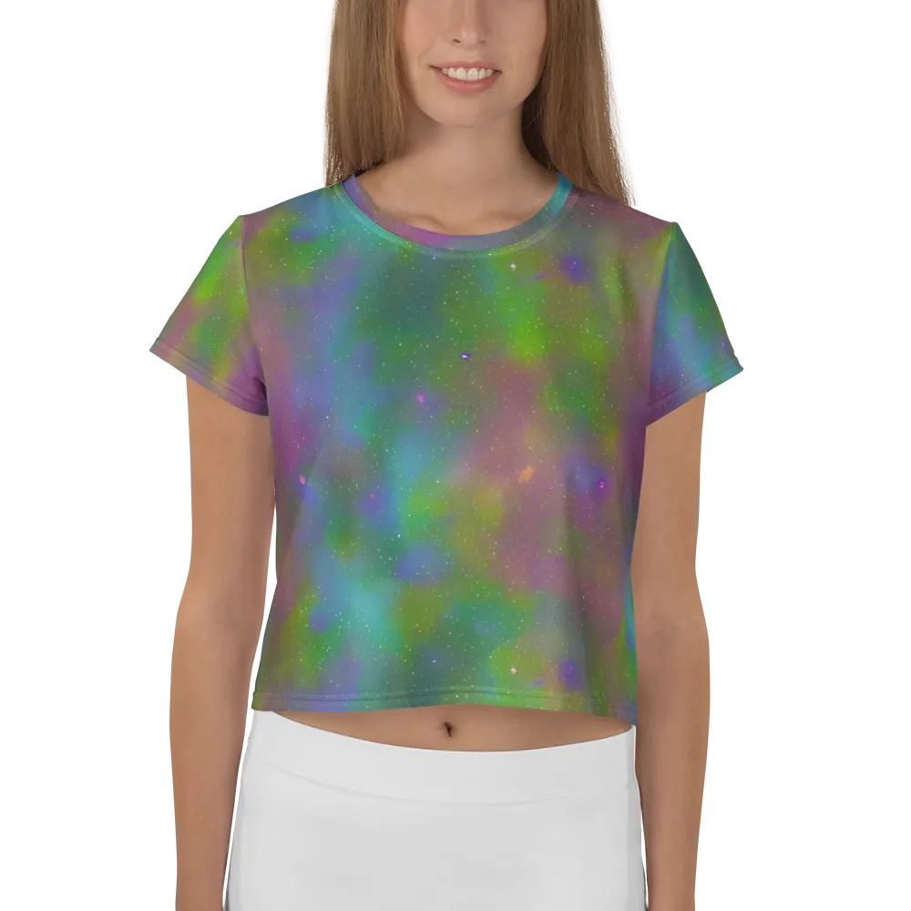 Stardust Reverie on Crop Tee — Front