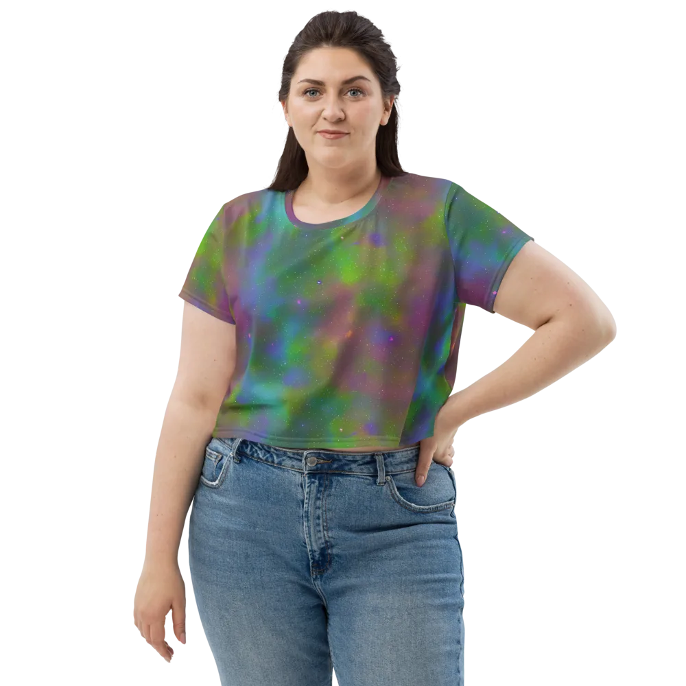 Stardust Reverie on Crop Tee — Front