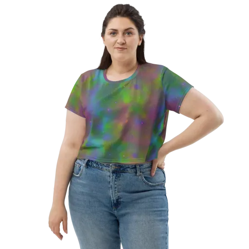 Stardust Reverie on a Crop Tee